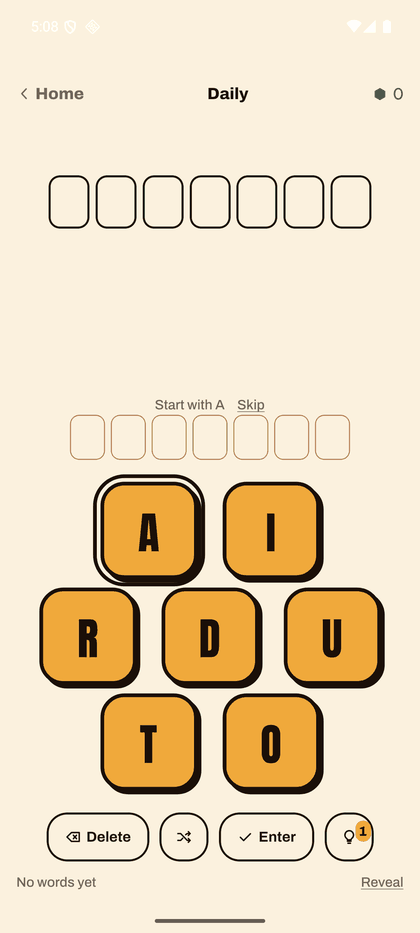 WordTogether daily puzzle